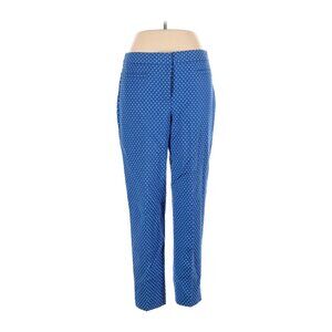 Talbots Hampshire Blue Polka Dot Ankle Pants Womens Size 8